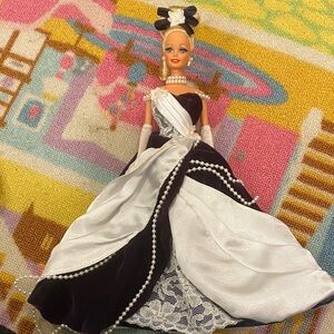 Barbie Doll in Elegant Black and White Gown